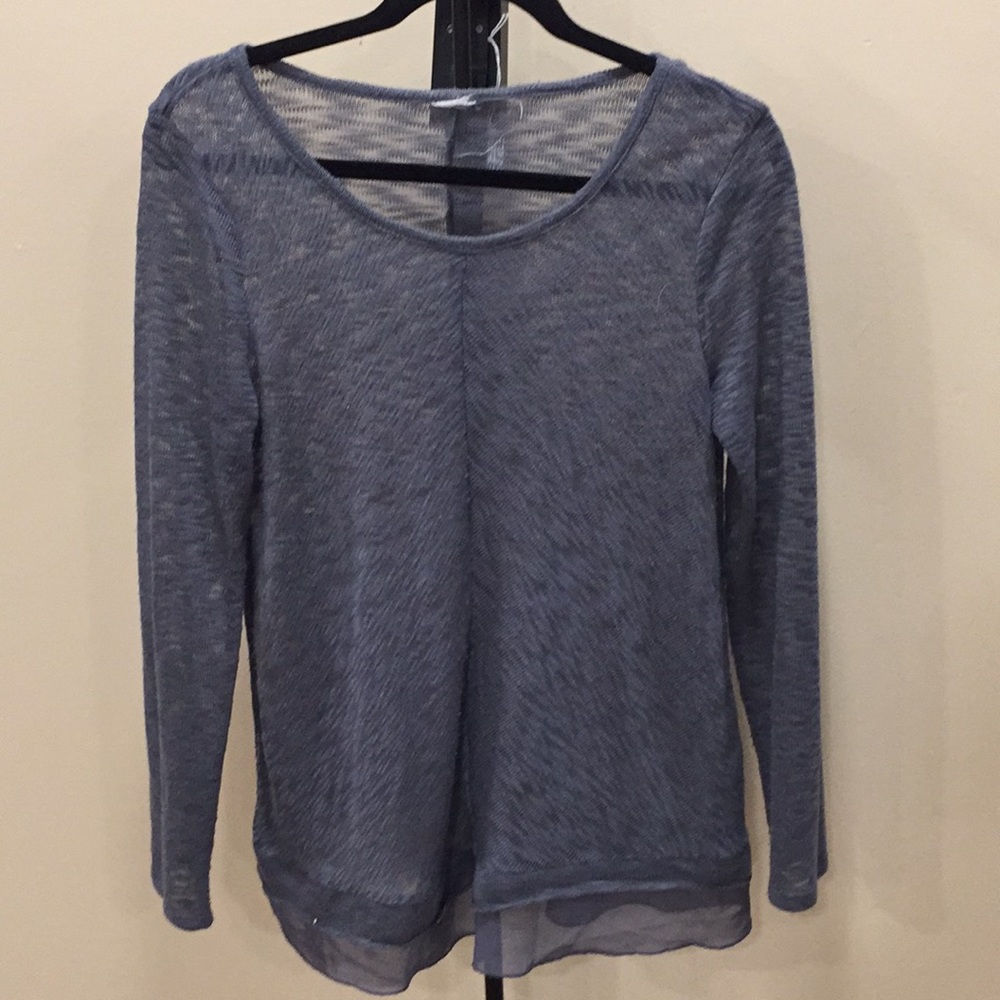 Women’s gray sheer sweater